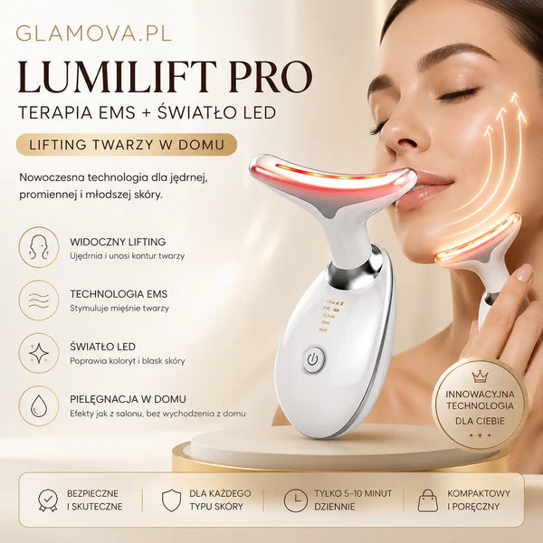 LumiLift Pro | Terapia EMS + Światło LED — lifting twarzy w domu